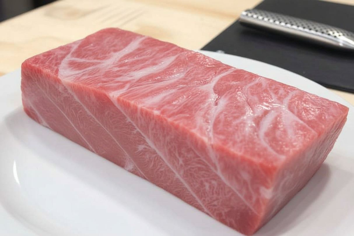 BLUEFIN TUNA CHUTORO, SUSHI GRADE, FROZEN, FILLET PORTION
